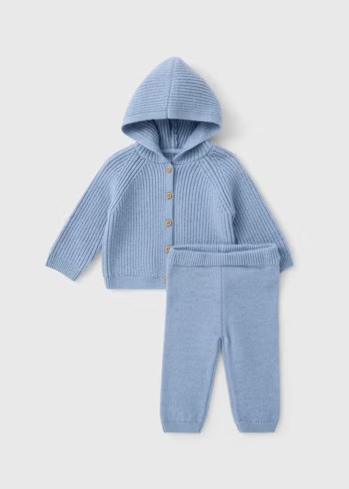Baby Blue Hooded Top & Trouser Set