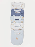 Set od 5 portikli - Blue Lion and Giraffe Bibs