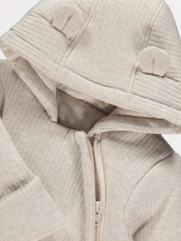 Skafander - Neutral Ribbed Jersey Hooded