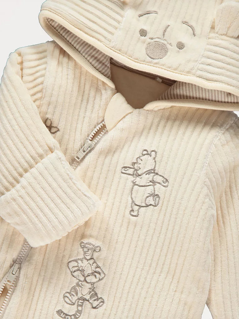 Skafander - Winnie the Pooh Cream Corduroy Hooded