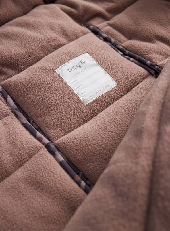 Brown Leopard Print Fleece Lined Footmuff