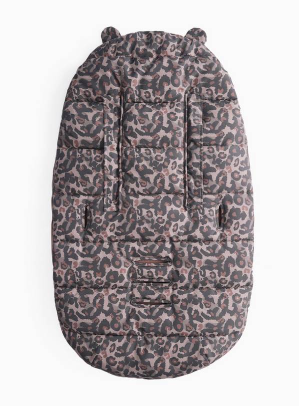 Brown Leopard Print Fleece Lined Footmuff