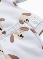 Light Blue Dog Print Sweatshirt & Jogger Set