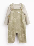 Matcha Dungaree & Bodysuit Set