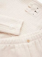 Oatmeal Bear Wadded Jersey Set
