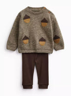 Acorn Knitted Jumper & Leggings Set Up to 3