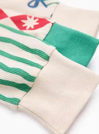 Festive Ribbed Pyjamas 3 Pack